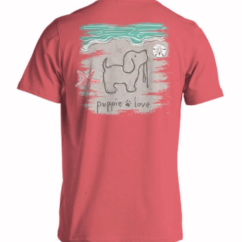 Puppie Love Dog Sand Pup Short Sleeve T-Shirt - NEW Fast Ship